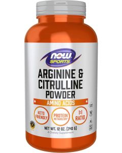 NOW Sports Arginine & Citrulline Powder 12 Oz Amino Acids - supplemynts.com